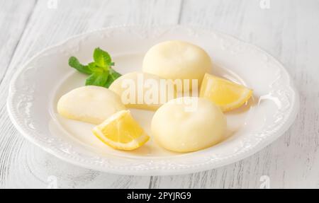 Mochi: Japanischer Reiskuchen Stockfoto