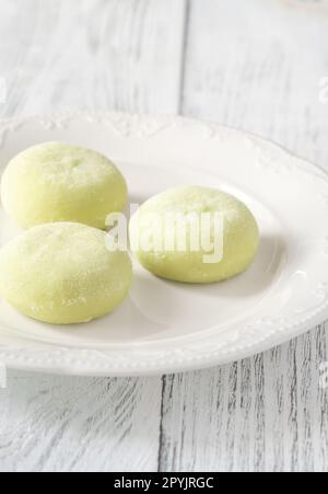 Mochi: Japanischer Reiskuchen Stockfoto