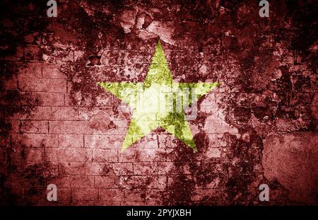 Alte Textur Hintergrund mit Flagge Stockfoto