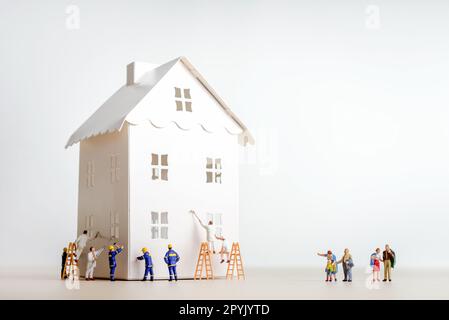 Baukonzept für Familienhaus Stockfoto
