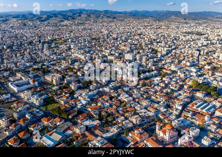 Luftpanorama von Limassol Stadtbild, Zypern Stockfoto