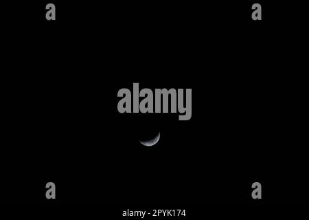 Der Mond am spanischen Himmel, Provinz Alicante, Costa Blanca, Spanien Stockfoto