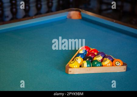 Billard Billardtisch im Retro-Stil Stockfoto