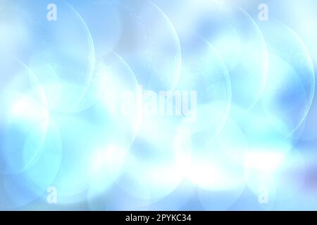 Abstraktes, farbenfrohes Blau, moderne futuristische Technologie und Textur im geschäftlichen Hintergrund mit Bokeh-Kreisen. Wunderschöne Geschäfts- und Wissenschaftskulisse. Leerzeichen. Stockfoto