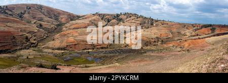 Zentrale Madagaskar-Landschaft - Betafo, Vakinankaratra Madagaskar Stockfoto