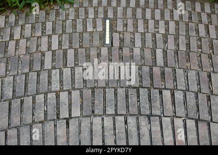 Kopfsteinpflaster in den Straßen von Valencia, Provinz Valencia, Spanien Stockfoto