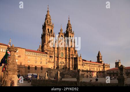 SPANIEN, GALICIEN, SANTIAGO DE COMPOSTELLE KIRCHE Stockfoto