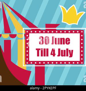 Zirkus oder Vergnügungspark, Unterhaltung Banner Stock Vektor