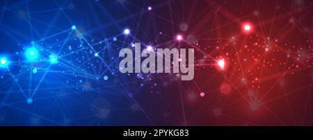 Die neuronale Netzwerktechnologie ist ein Zweig künstlicher Intelligenz, der das menschliche Gehirn imitiert, um komplexe Probleme zu lösen und zu lernen Stock Vektor