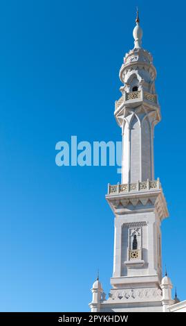 Minarett der Weißen Moschee des Bolgar State Historical and Architectural Museum-Reserve. Bezirk Spassky, Republik Tatarstan Stockfoto