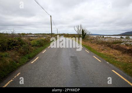 Kleine Landstraße durch den burren County clare republic of ireland Stockfoto