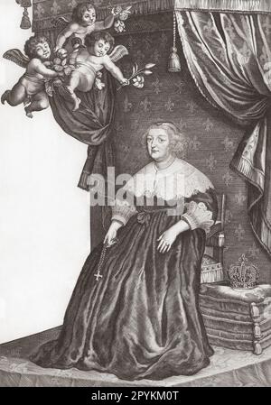 Marie de Medici, 1573-1642. Königin von Frankreich als zweite Ehefrau von König Heinrich IV Nach dem Gemälde von Gerard van Honthorst. Stockfoto