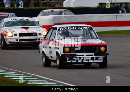 David Devine, Ford Escort RS2000, Gordon Spice Trophy, Finale für Limousinen der Gruppe 1, die in den Jahren 1970 bis 1982 ein Rennen gefahren sind, läuft mit zwei zwanzig Minuten Stockfoto