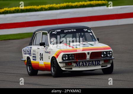 Tim Clarke, Triumph Dolomite Sprint, Gordon Spice Trophy, Finale für Limousinen der Gruppe 1, die in den Jahren 1970 bis 1982 gefahren sind, läuft mit zwei zwanzig Minuten Stockfoto