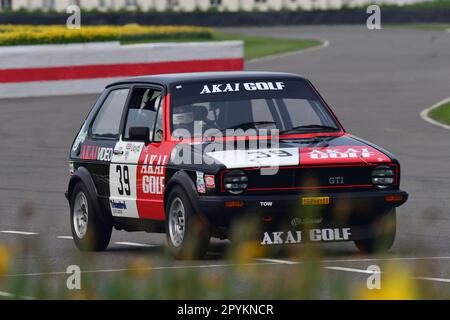 Mark Wilson, Volkswagen Mk1 Golf GTi, Gordon Spice Trophy, Finale für Limousinen der Gruppe 1, die in den Jahren 1970 bis 1982 Rennen, laufen mit zwei zwanzig Minuten Stockfoto