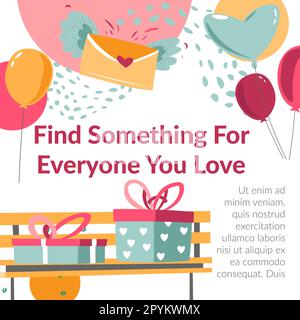Finden Sie für jeden etwas, das Sie lieben, Banner Stock Vektor