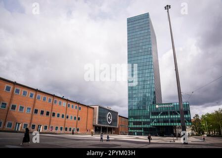 Messe Basel, Messe- und Handelszentrum Basel, Halle 2, entworfen von Hans Hofmann, Basel, Schweiz Stockfoto