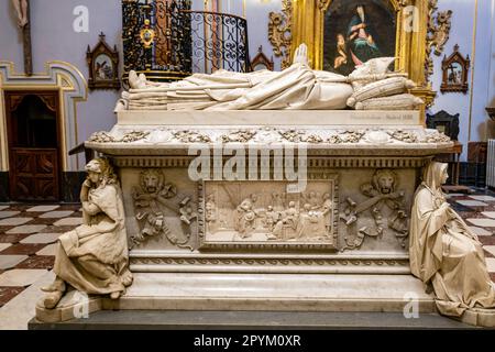 sepulcro del cardenal Silíceo, Real Colegio de Doncellas Nobles, Toledo, Castilla-La Mancha, Spanien Stockfoto