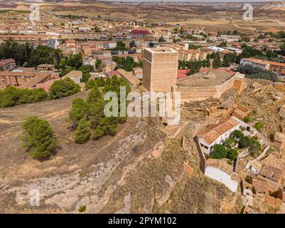 castillo de Arcos de Jalón, siglo XIV, Arcos de Jalón, Soria, comunidad Autónoma de Castilla y León, Spanien, Europa Stockfoto