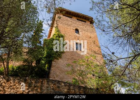 castillo del siglo XI, Hotel en Arcos de Jalón, Somaén, valle del rio Jalon, Soria, comunidad Autónoma de Castilla y León, Spanien, Europa Stockfoto