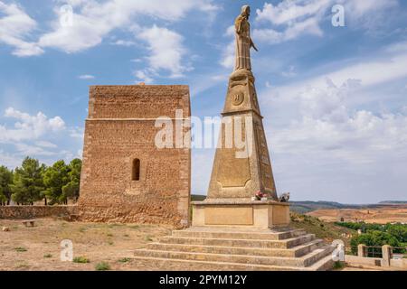 castillo de Arcos de Jalón, siglo XIV, Arcos de Jalón, Soria, comunidad Autónoma de Castilla y León, Spanien, Europa Stockfoto