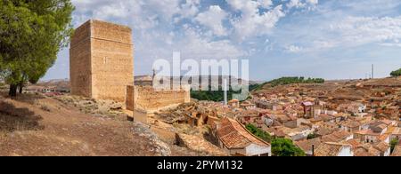 castillo de Arcos de Jalón, siglo XIV, Arcos de Jalón, Soria, comunidad Autónoma de Castilla y León, Spanien, Europa Stockfoto