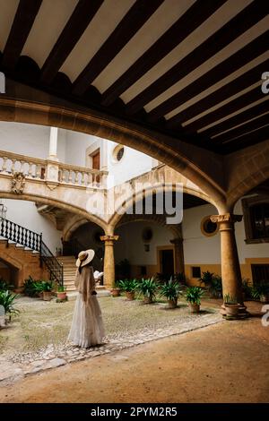 Can Oleza Palast wurde von der Familie Descos im 15. Jahrhundert erbaut, historisch-künstlerisches Denkmal, Palma, mallorca, balearen, spanien, Stockfoto