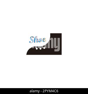 Schuh, Markenzeichen, einfaches Logo-Vektor Stock Vektor