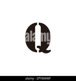 Buchstabe Q Münze geometrisches Symbol einfacher Logo-Vektor Stock Vektor
