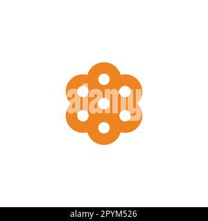 Kekse, Lebensmittel, Brot, Kreise Geometrisches Symbol einfacher Logo-Vektor Stock Vektor