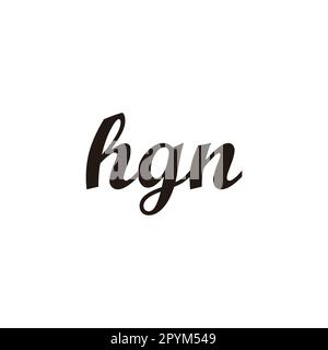 Buchstaben hgn verbinden geometrisches Symbol einfacher Logo-Vektor Stock Vektor
