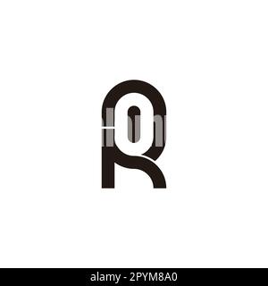 Buchstabe h und R Kapsel geometrisches Symbol einfacher Logo-Vektor Stock Vektor