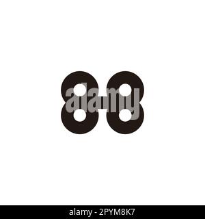 Buchstabe H Schmetterling geometrisches Symbol einfacher Logo-Vektor Stock Vektor