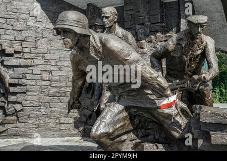 Die aufständischen Gedenkstätte für Polnische Kämpfer des Warschauer Aufstandes in Warschau Stockfoto