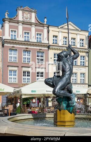 Brunnen von Mars in Poznan Stockfoto