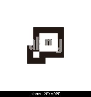 Galerie mit Buchstabe O geometrisches Symbol einfacher Logovektor Stock Vektor