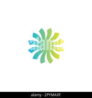 Band oder Sonnensymbol einfacher Logovektor Stock Vektor
