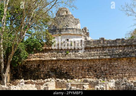 Observatoriumsgebäude, El Caracol, Chichén Itzá, Maya-Ruinen, Yucatan, Mexiko Stockfoto