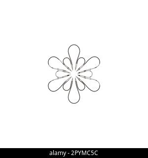 Bakterien, Linien geometrisches Symbol einfacher Logo-Vektor Stock Vektor