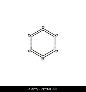 Sechseckige Linien, Abbildung Geometrisches Symbol einfacher Logo-Vektor Stock Vektor