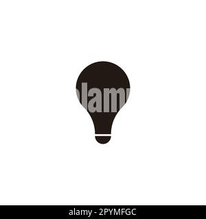 Lampe, Glühlampe geometrisches Symbol einfacher Logo-Vektor Stock Vektor