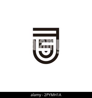 Buchstabe s in Nummer 3, geometrisches Schildsymbol einfacher Logovektor Stock Vektor
