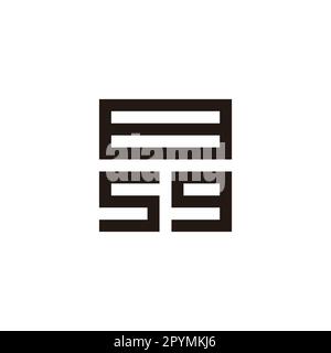 Nummer 8, 5 und 9 quadratisches geometrisches Symbol einfacher Logo-Vektor Stock Vektor
