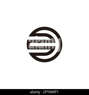 Nummer 3 lineares, geometrisches Symbol einfacher Logo-Vektor Stock Vektor