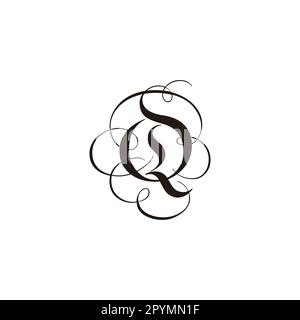Buchstabe Q Luxus, Linien geometrisches Symbol einfacher Logo-Vektor Stock Vektor