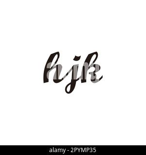 Buchstabe hjk Connect Geometrisches Symbol einfacher Logo-Vektor Stock Vektor