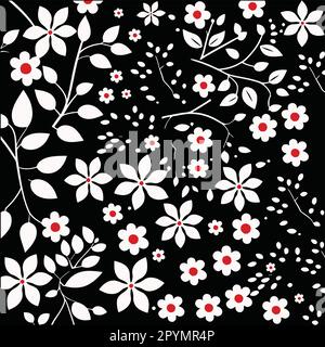 Blumenmuster Unser Design ist perfekt für jedes Projekt und vermittelt ein Gefühl der Ruhe, Freude und Frische. Weiße Blume Stock Vektor