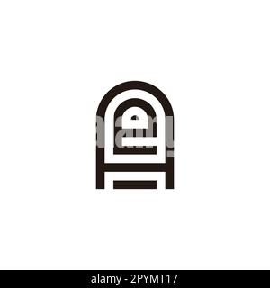 Buchstabe e in Einem, geometrisches Symbol einfaches Logo-Vektor Stock Vektor