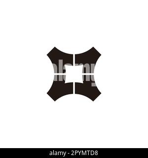 Ziel, Umriss geometrisches Symbol einfacher Logo-Vektor Stock Vektor