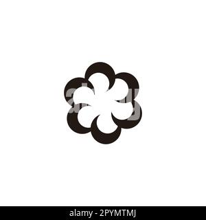 Blume, Kekse, geometrisches Symbol einfacher Logo-Vektor Stock Vektor